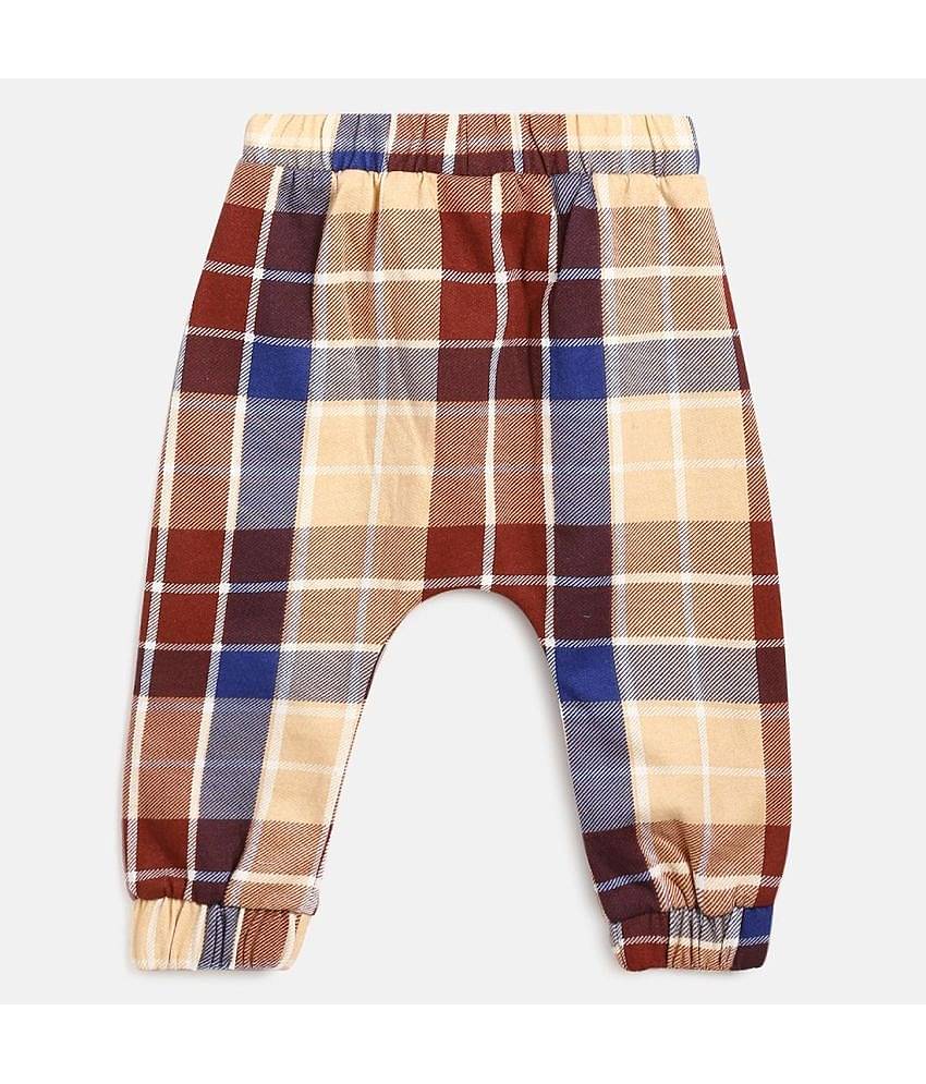 MINI KLUB Pack of 1 Baby Boys Cotton Bodysuit & Jogger Set ( Brown )