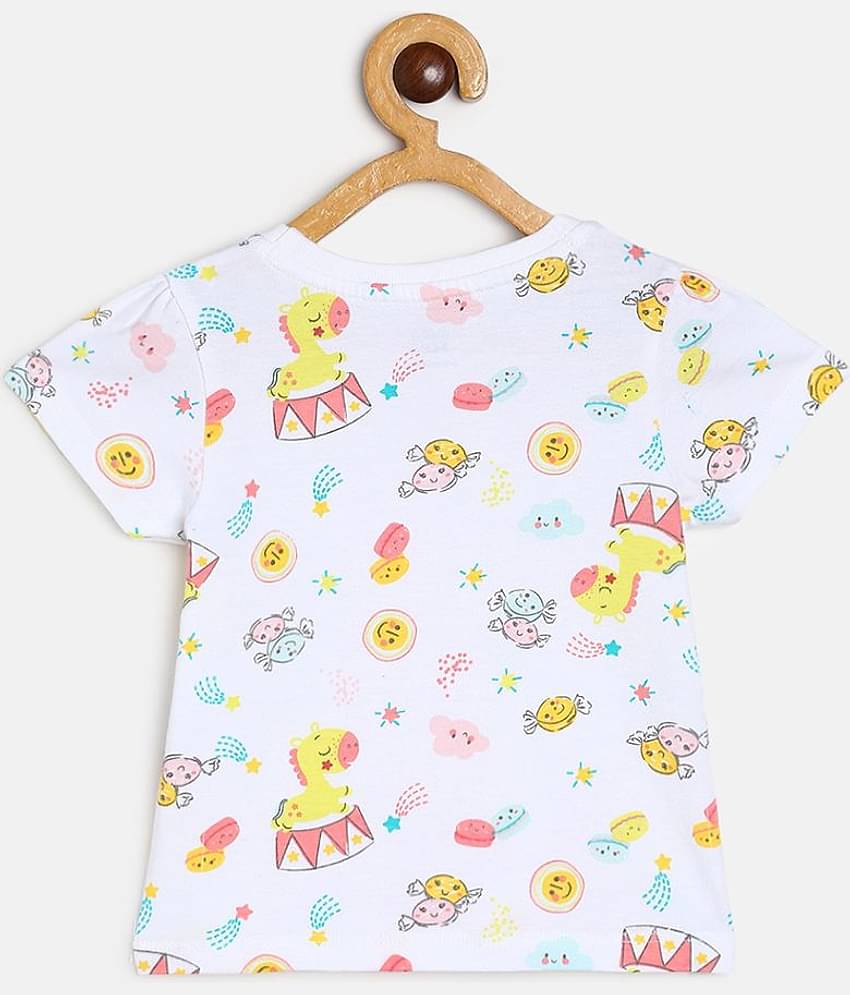 MINI KLUB Pack of 1 Baby Girls Cotton Top ( Multi )