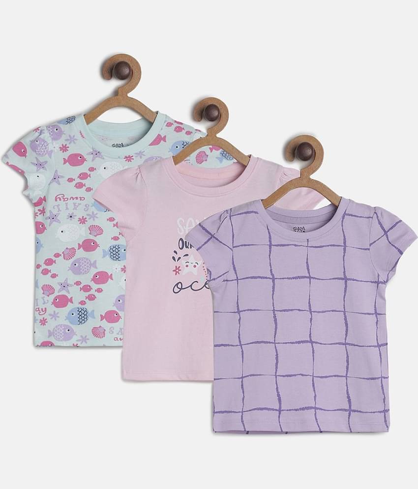 MINI KLUB Pack of 1 Baby Girls Cotton Top ( Multi )