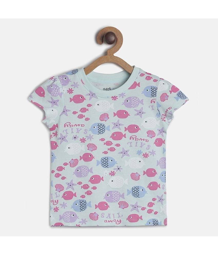 MINI KLUB Pack of 1 Baby Girls Cotton Top ( Multi )