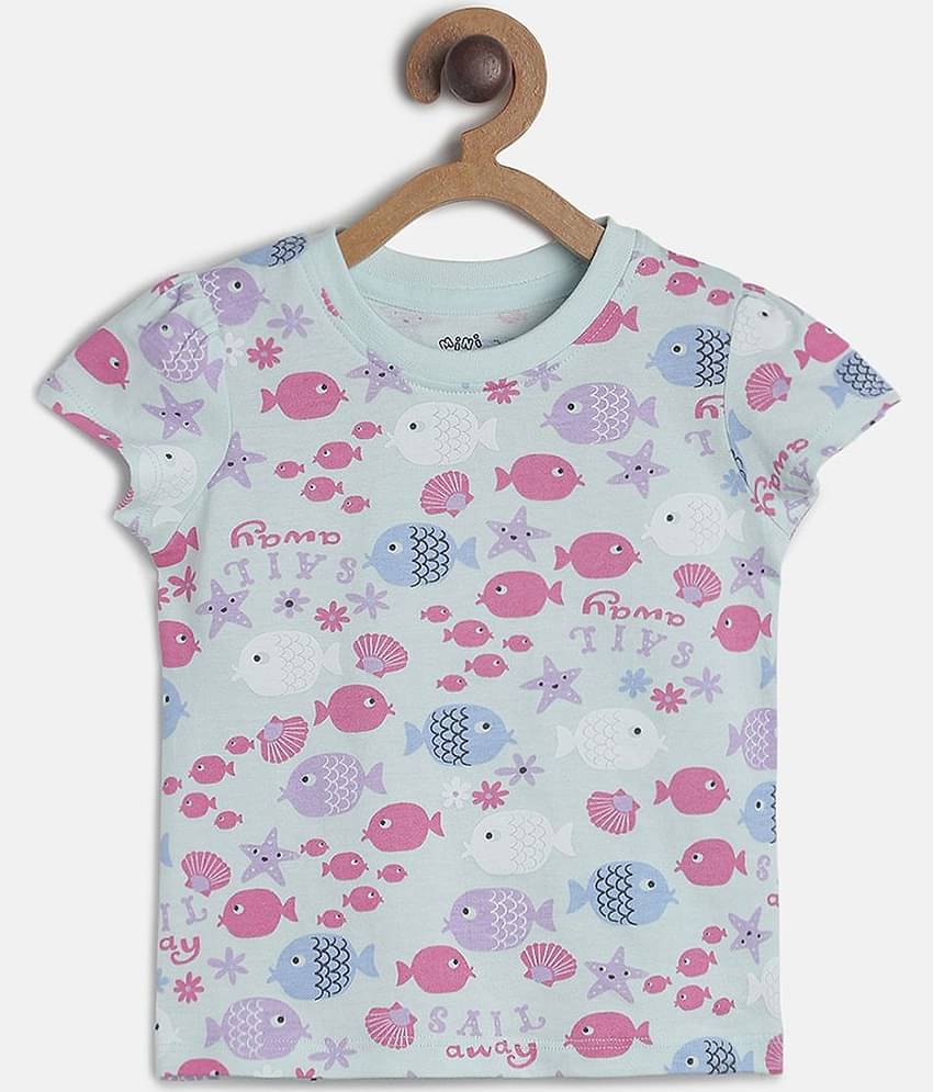 MINI KLUB Pack of 1 Baby Girls Cotton Top ( Multi )