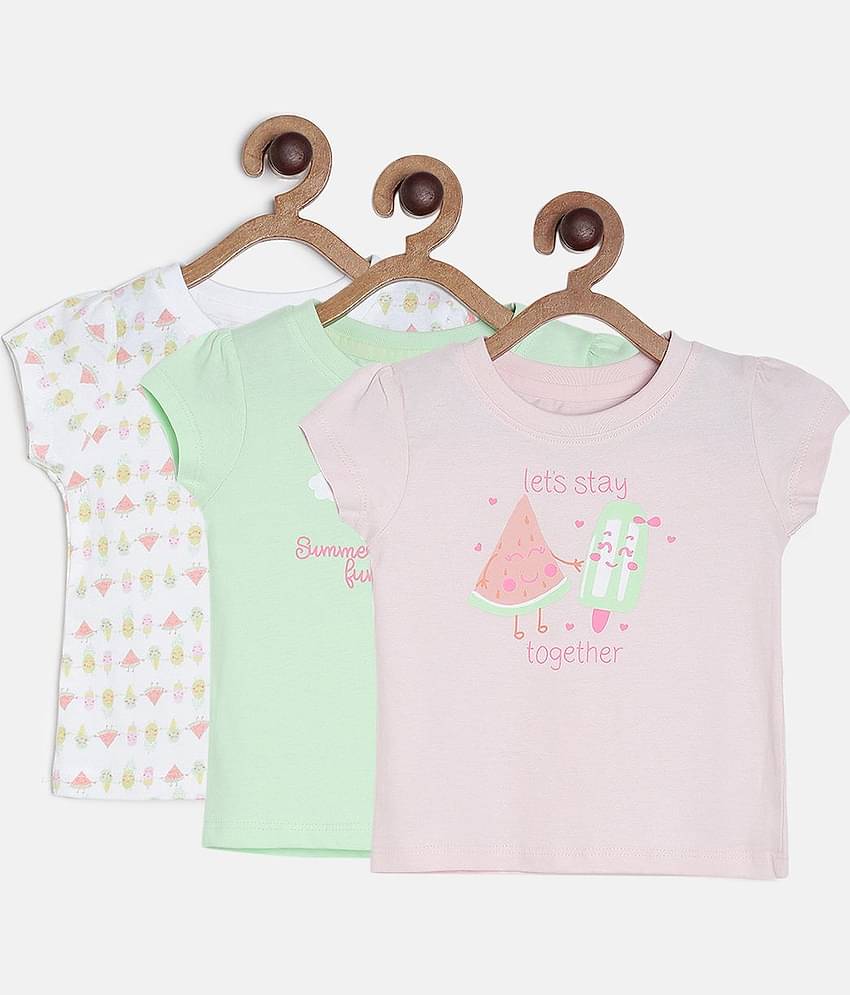 MINI KLUB Pack of 1 Baby Girls Cotton Top ( Multi )