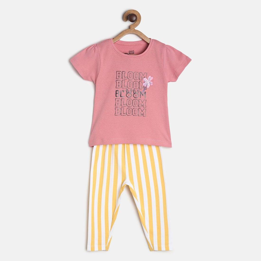 MINI KLUB Pack of 1 Baby Girls Cotton Top & Trouser ( Multicolor ) MINI KLUB Pack of 1 Baby Girls Cotton Top & Trouser ( Multicolor )