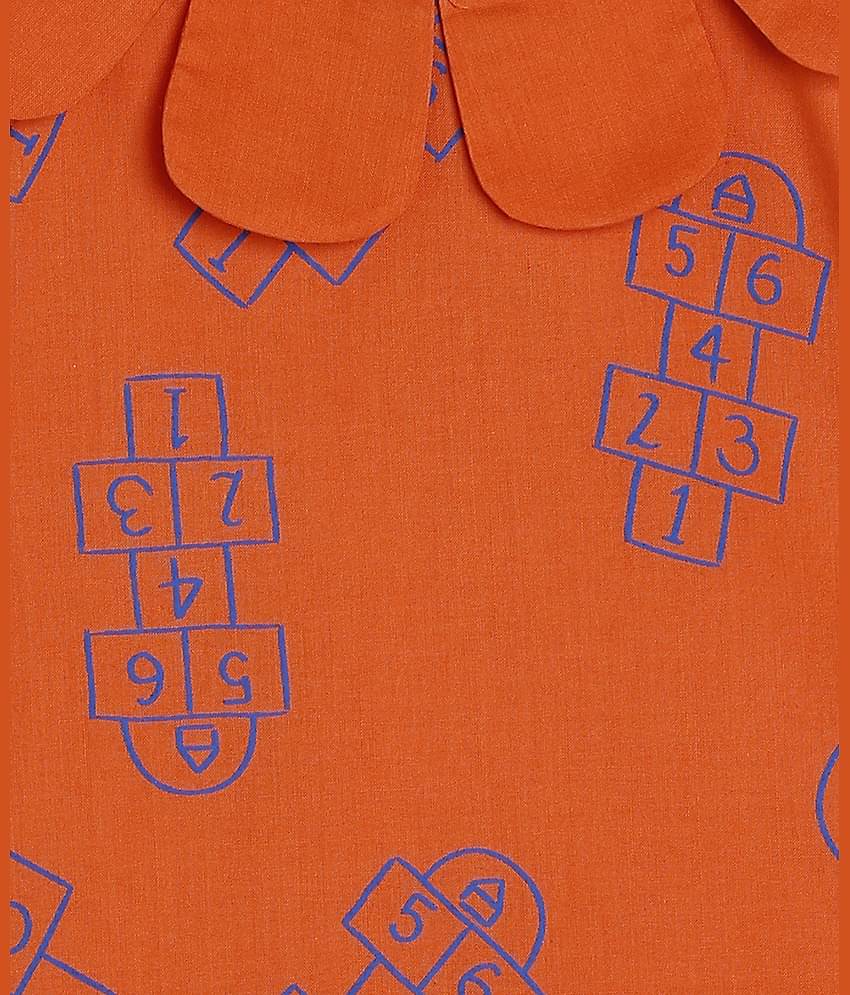 MINI KLUB Pack of 1 Baby Girls Cotton Top ( Orange )