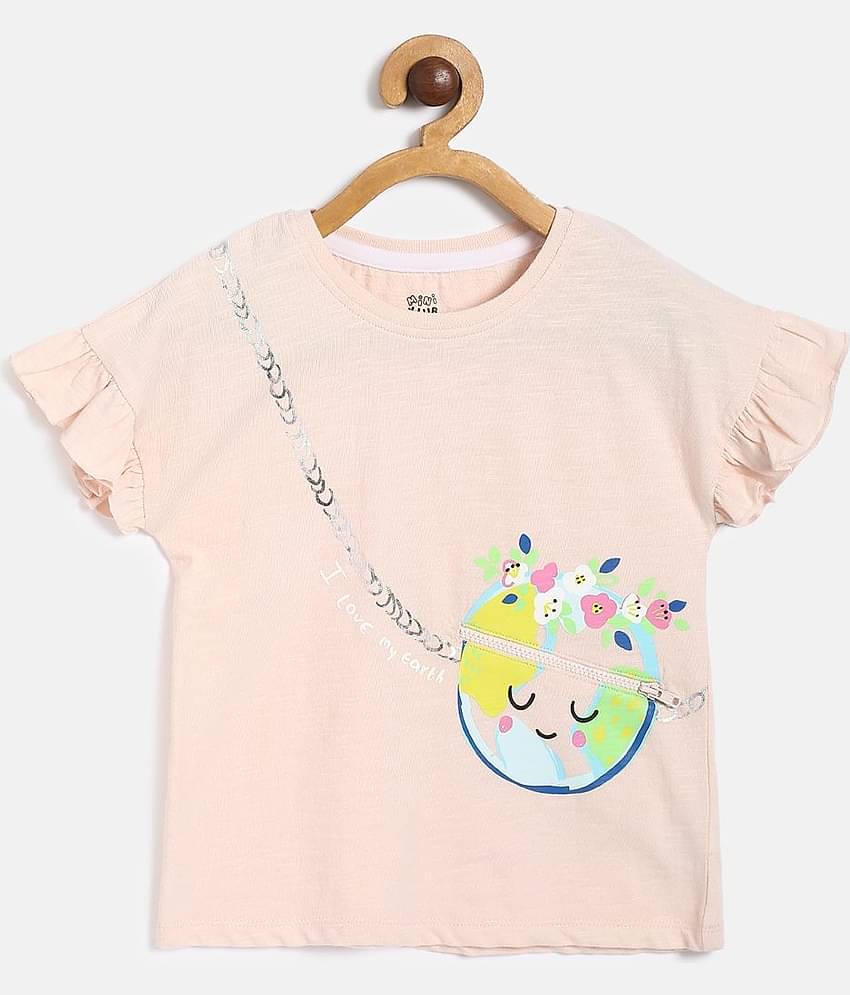 MINI KLUB Pack of 1 Baby Girls Cotton Top ( PeachPuff )