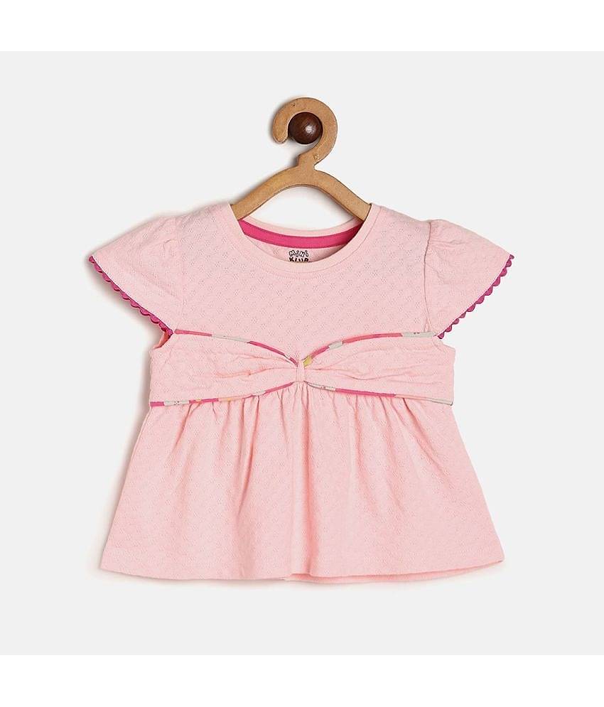 MINI KLUB Pack of 1 Baby Girls Cotton Top & Trouser ( Pink )