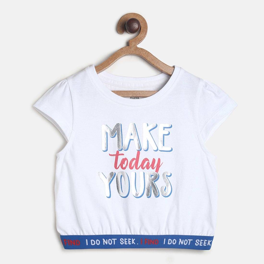     			MINI KLUB Pack of 1 Baby Girls Cotton Top ( White )