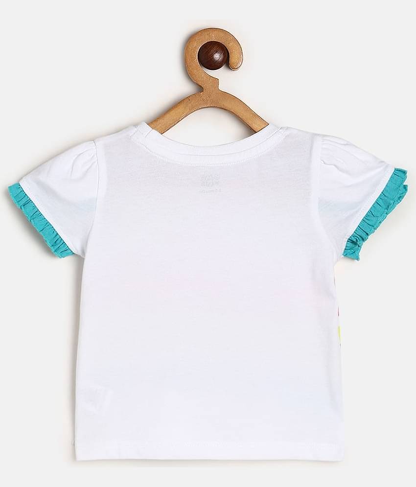 MINI KLUB Pack of 1 Baby Girls Cotton Top ( White )