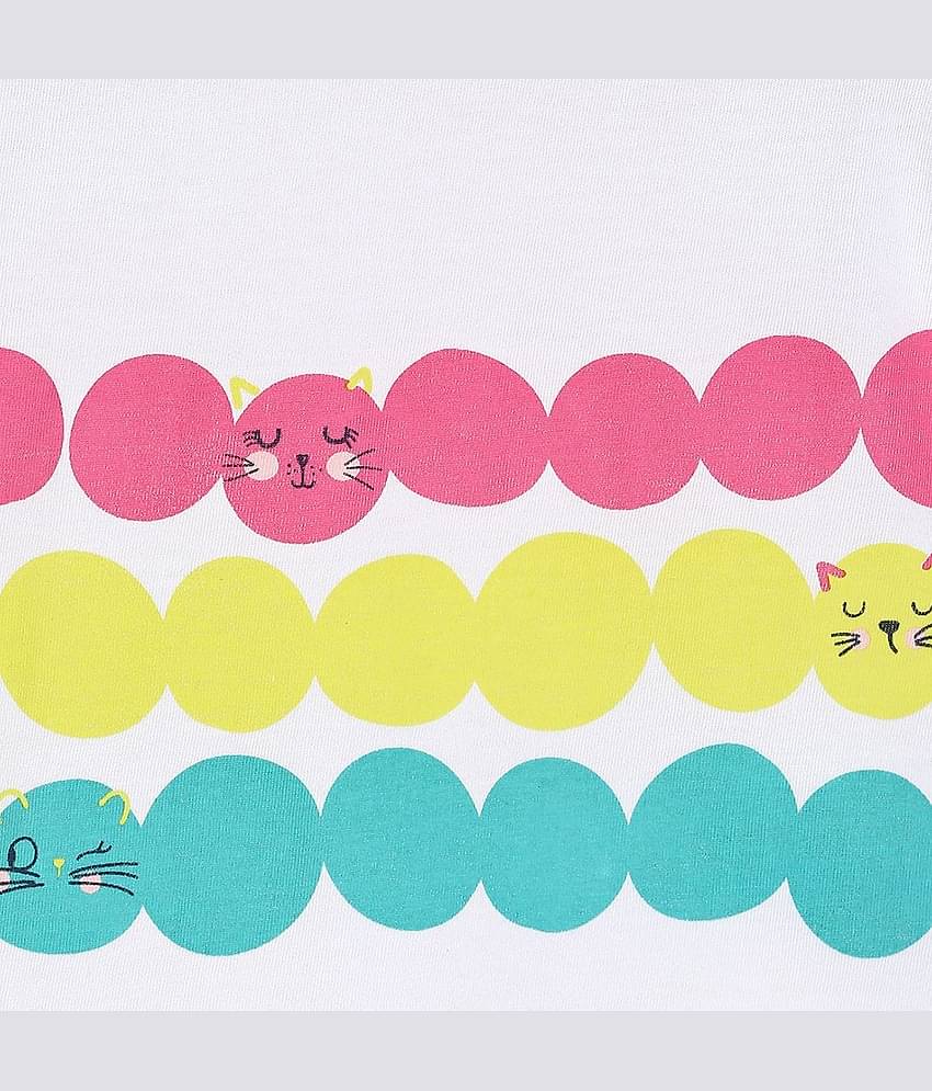 MINI KLUB Pack of 1 Baby Girls Cotton Top ( White )