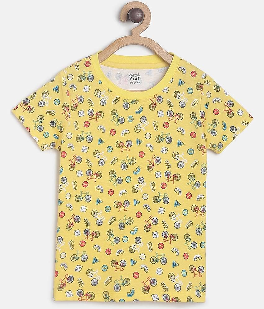 MINI KLUB Pack of 1 Baby Boys Cotton T-Shirt ( Yellow )