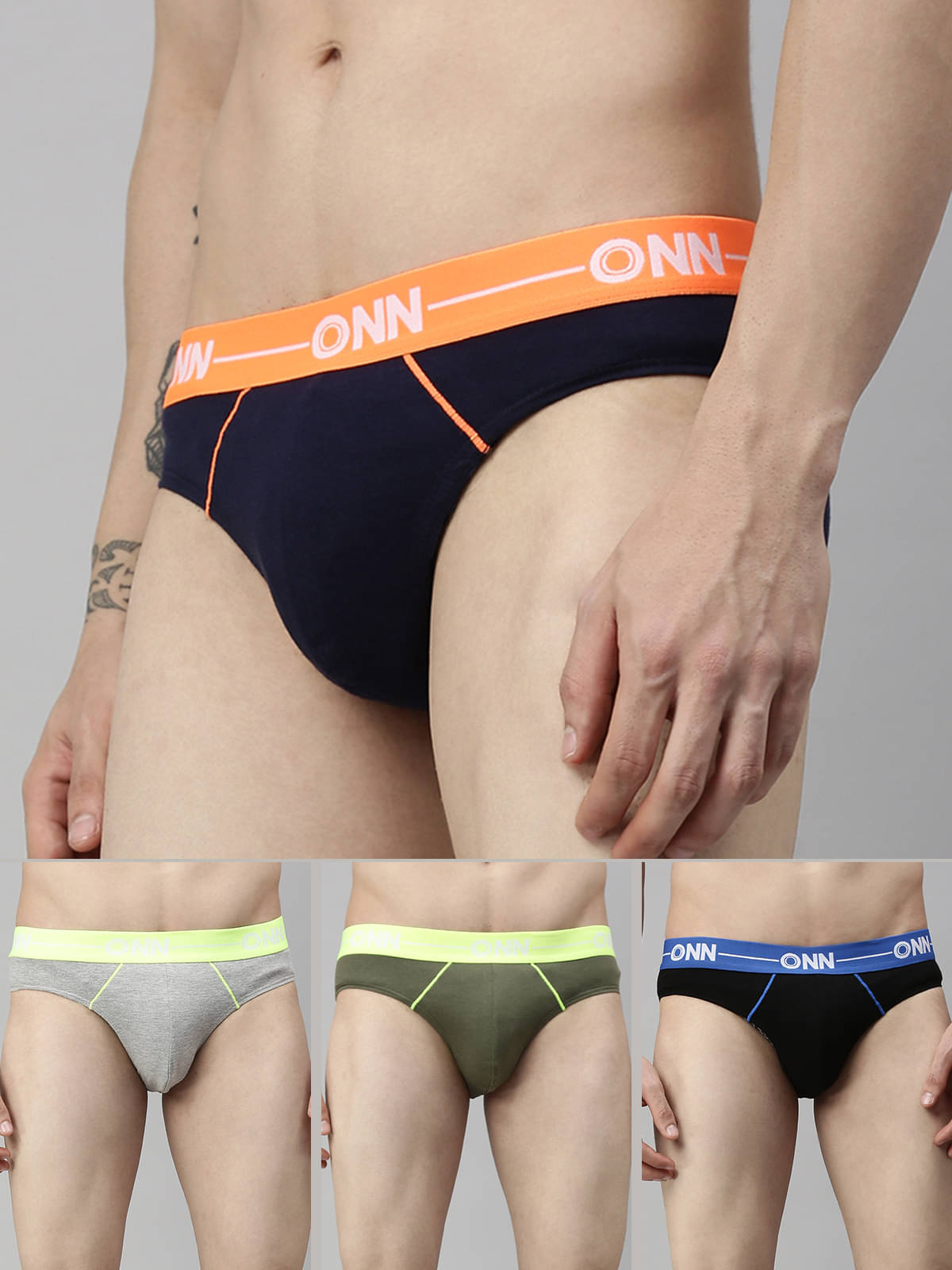     			ONN Pack of 4 Cotton Men's Briefs ( Multicolor )