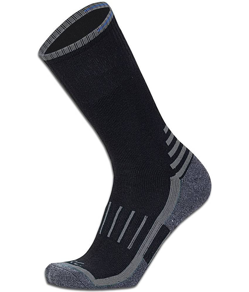 RC. ROYAL CLASS - Woollen Men's Striped Black Full Length Socks ( Pack of 4 )