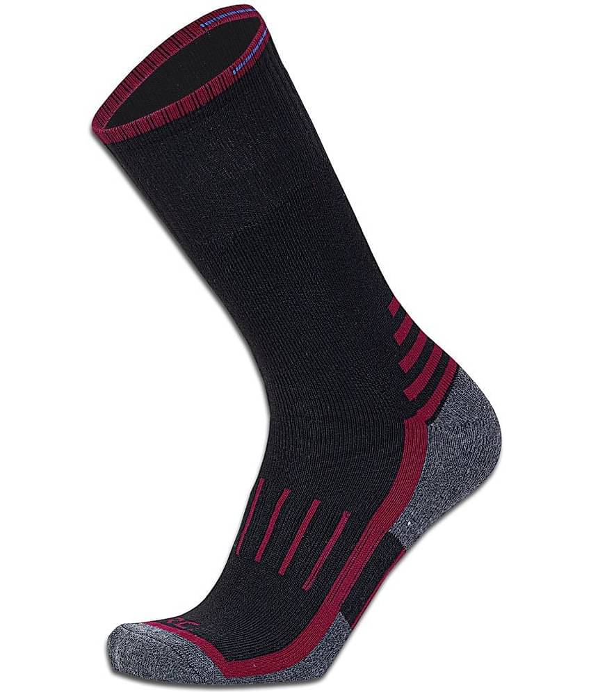 RC. ROYAL CLASS - Woollen Men's Striped Black Full Length Socks ( Pack of 4 )