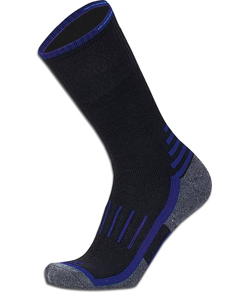 RC. ROYAL CLASS - Woollen Men's Striped Black Full Length Socks ( Pack of 4 )