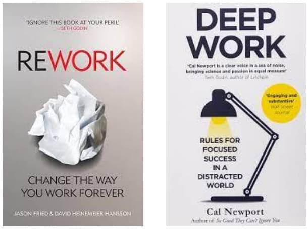     			Rework + Deep Work