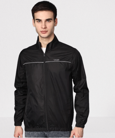     			YAQR - Black Nylon Regular Fit Men's Casual Jacket ( Pack of 1 )