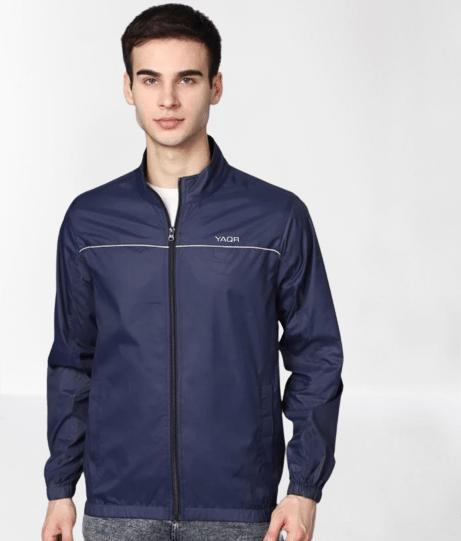     			YAQR - Navy Nylon Regular Fit Men's Windcheater Jacket ( Pack of 1 )