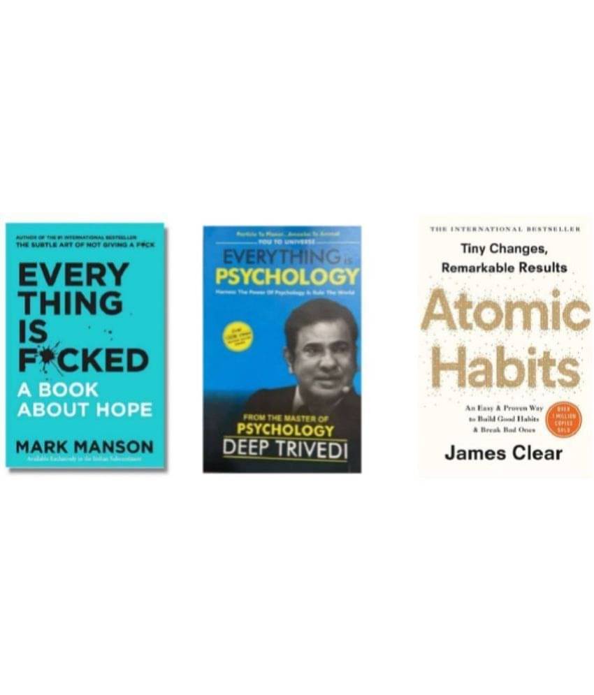     			( Combo Of 3 Pack ) Everything Is Fcked  A Book About Hope & Everything is Psychology & James Habits - English , Paperback , Book By -  ( Mark Manson , Deep Trivedi & James) - 2023