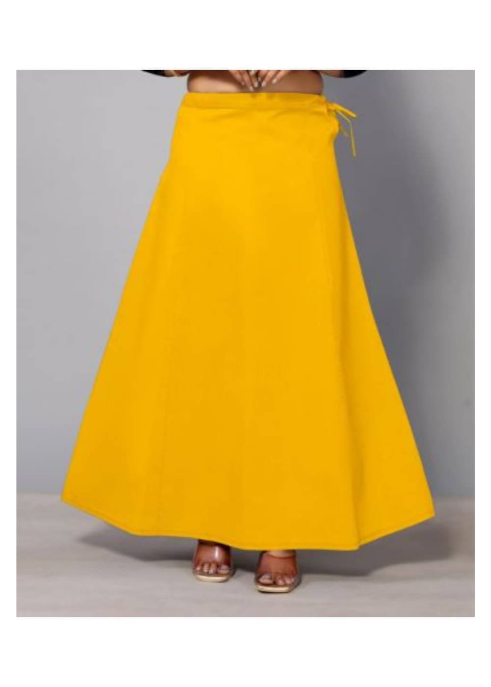 FABMORA Gold Cotton Petticoat - Single FABMORA Gold Cotton Petticoat - Single