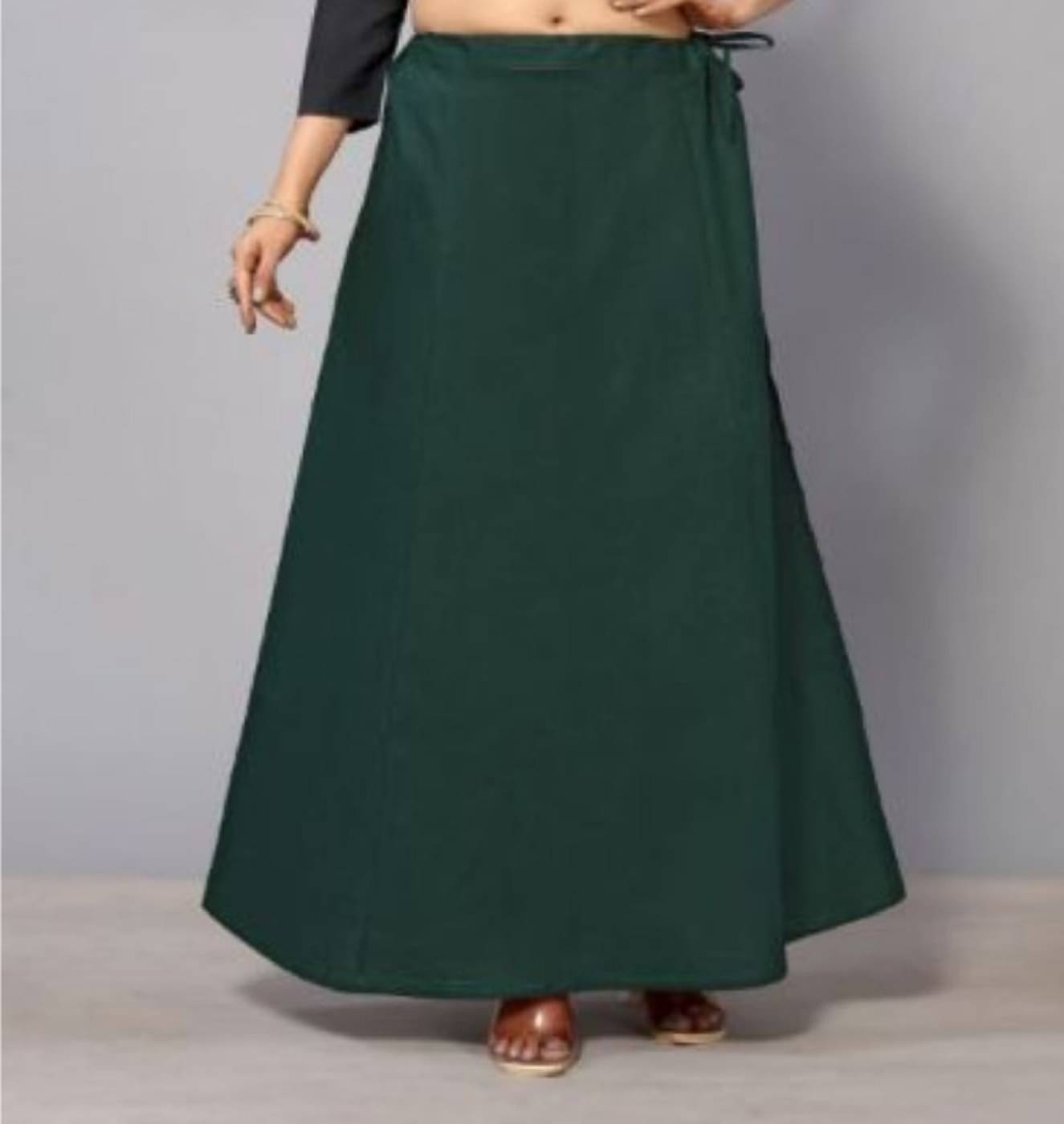 FABMORA Green Cotton Petticoat - Single FABMORA Green Cotton Petticoat - Single
