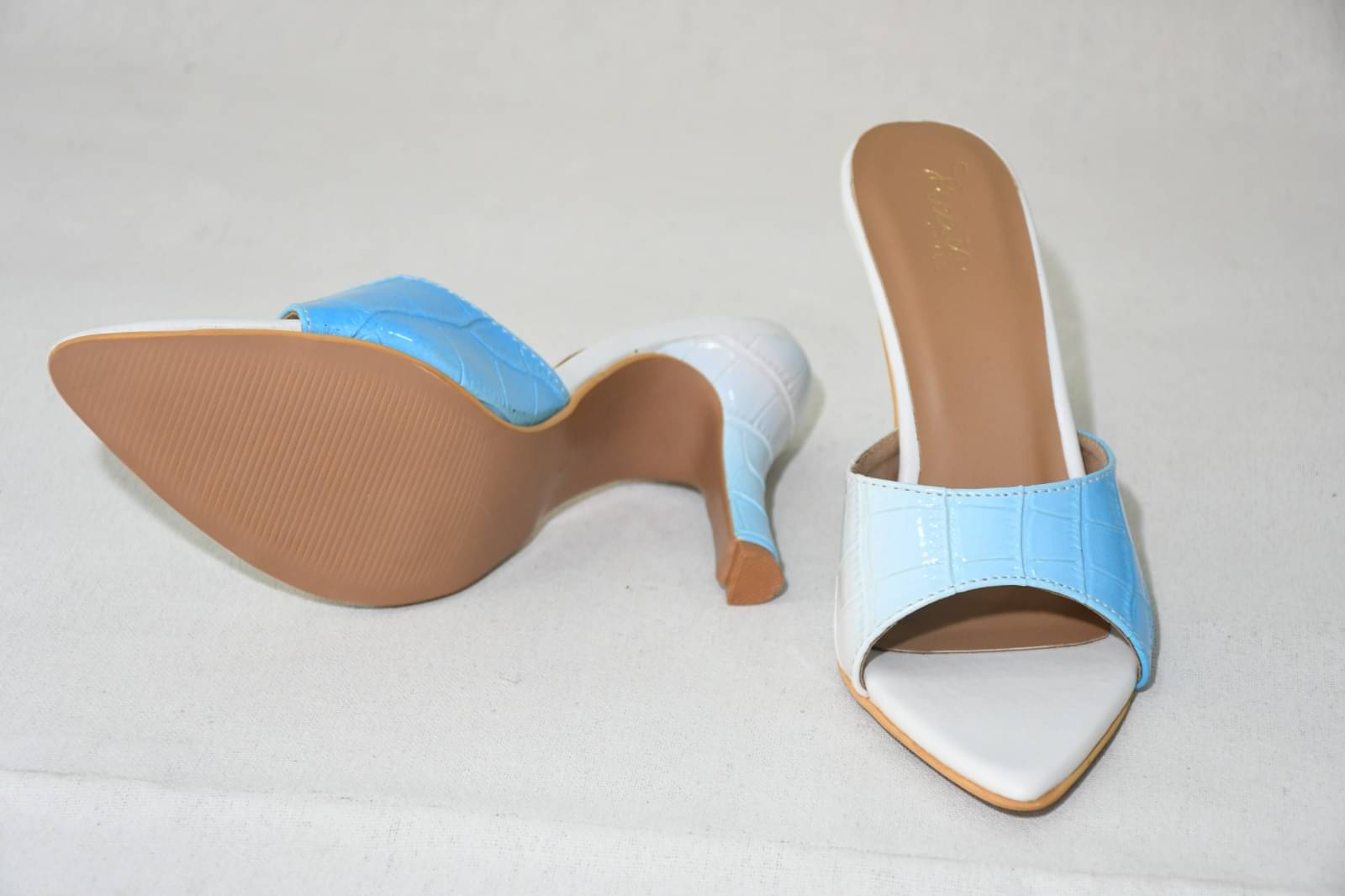     			FREESIA STYLE - Blue Women's Slip On Heels