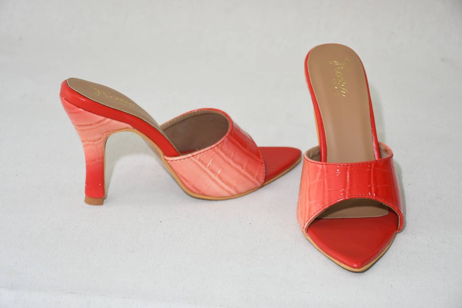     			FREESIA STYLE - Red Women's Slip On Heels