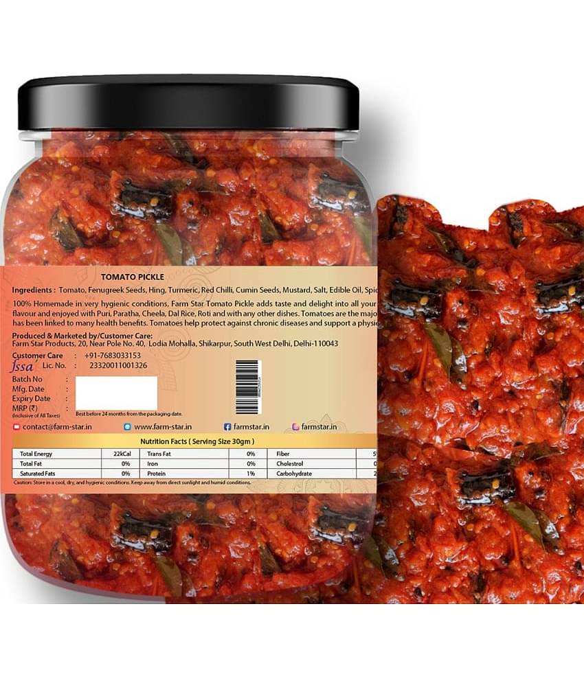 Farm Star Tomato (Sour, Sweet & Spicy) Fruit & Vegetable Pickle 400 g