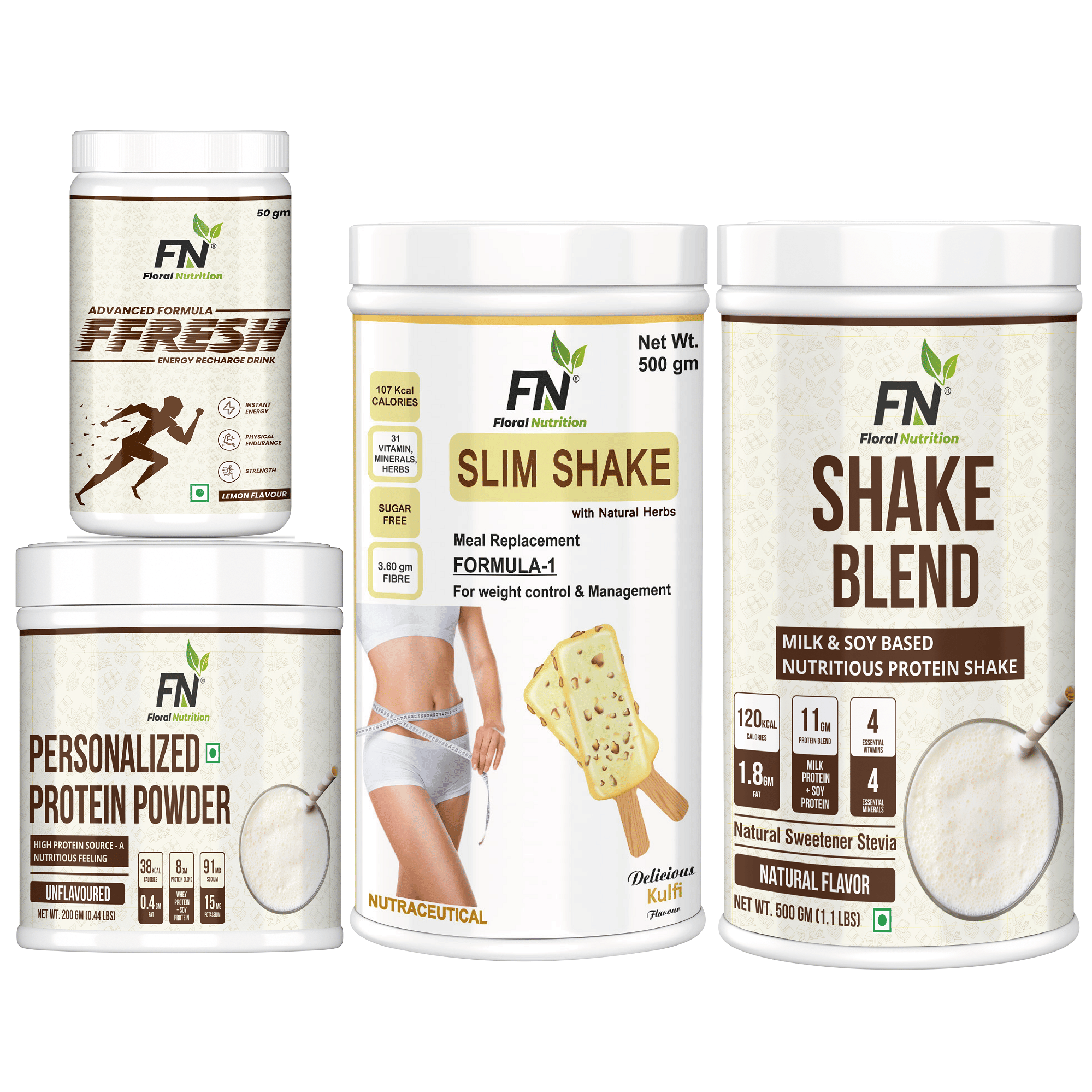 Floral Nutrition Formula 1 Shake, Protein Powder, FFresh, Shake Blend Protein Shake 1250 gm Kulfi