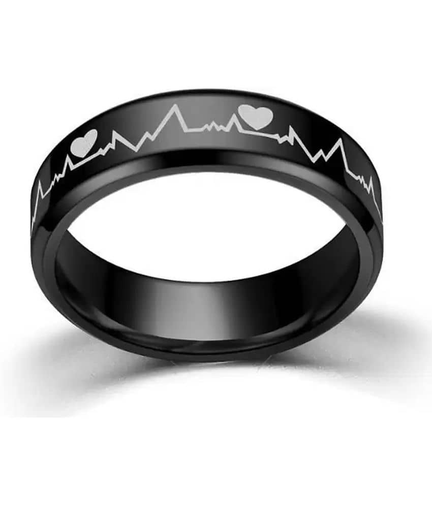 HEER COLLECTION - Black Rings ( Pack of 1 )