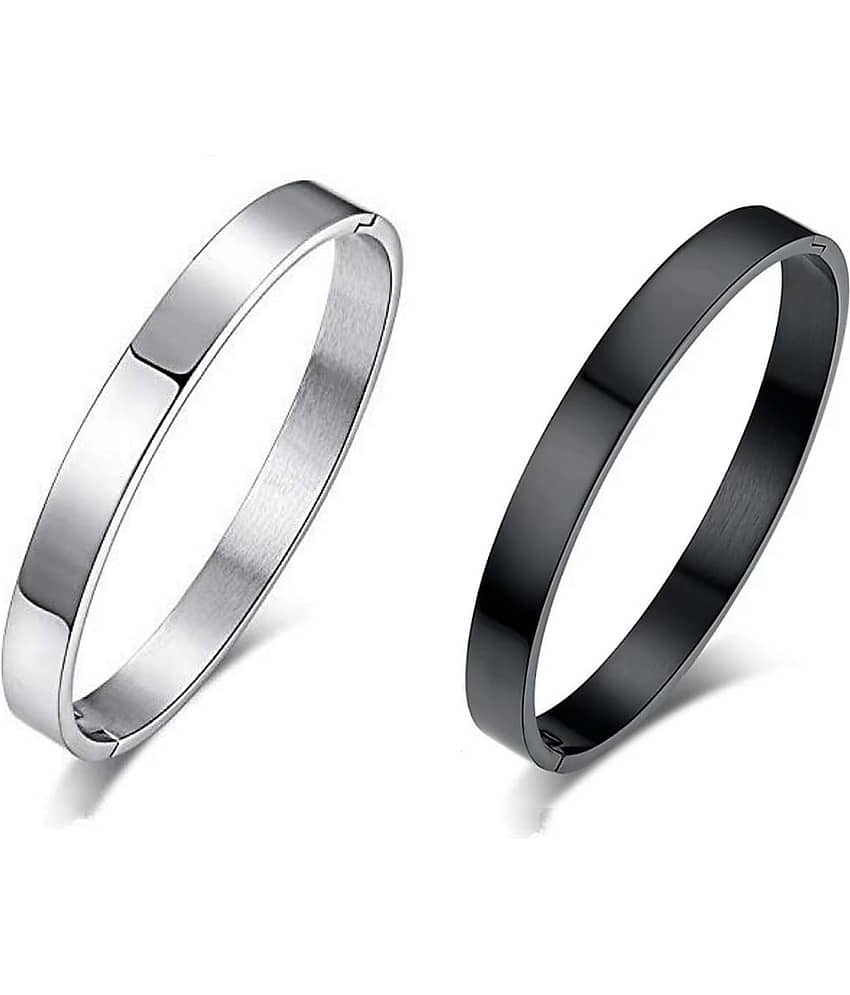 HEER COLLECTION - Silver Kada ( Pack of 2 ) - Bangles & Bracelets | Buy online on ZillyBuy