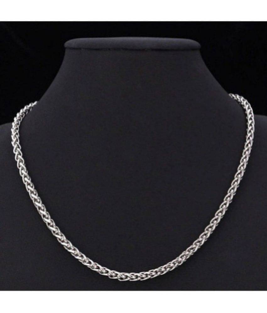    			HEER COLLECTION Silver Plated Chain ( Set of 1 )