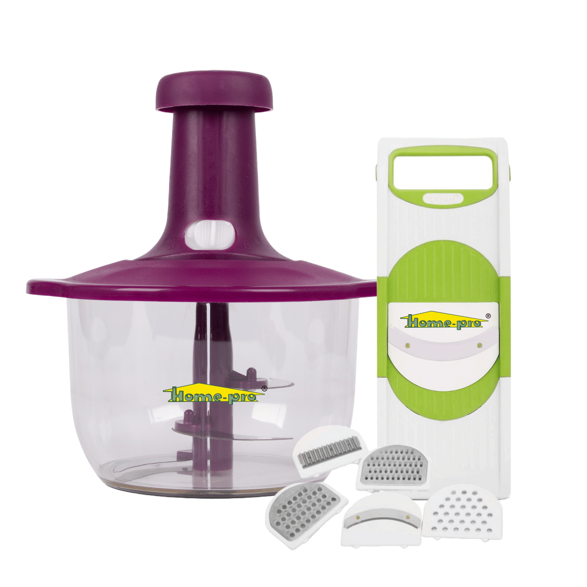 HomePro - Multicolor Plastic Mannual Chopper 1500 ml ( Pack of 2 )