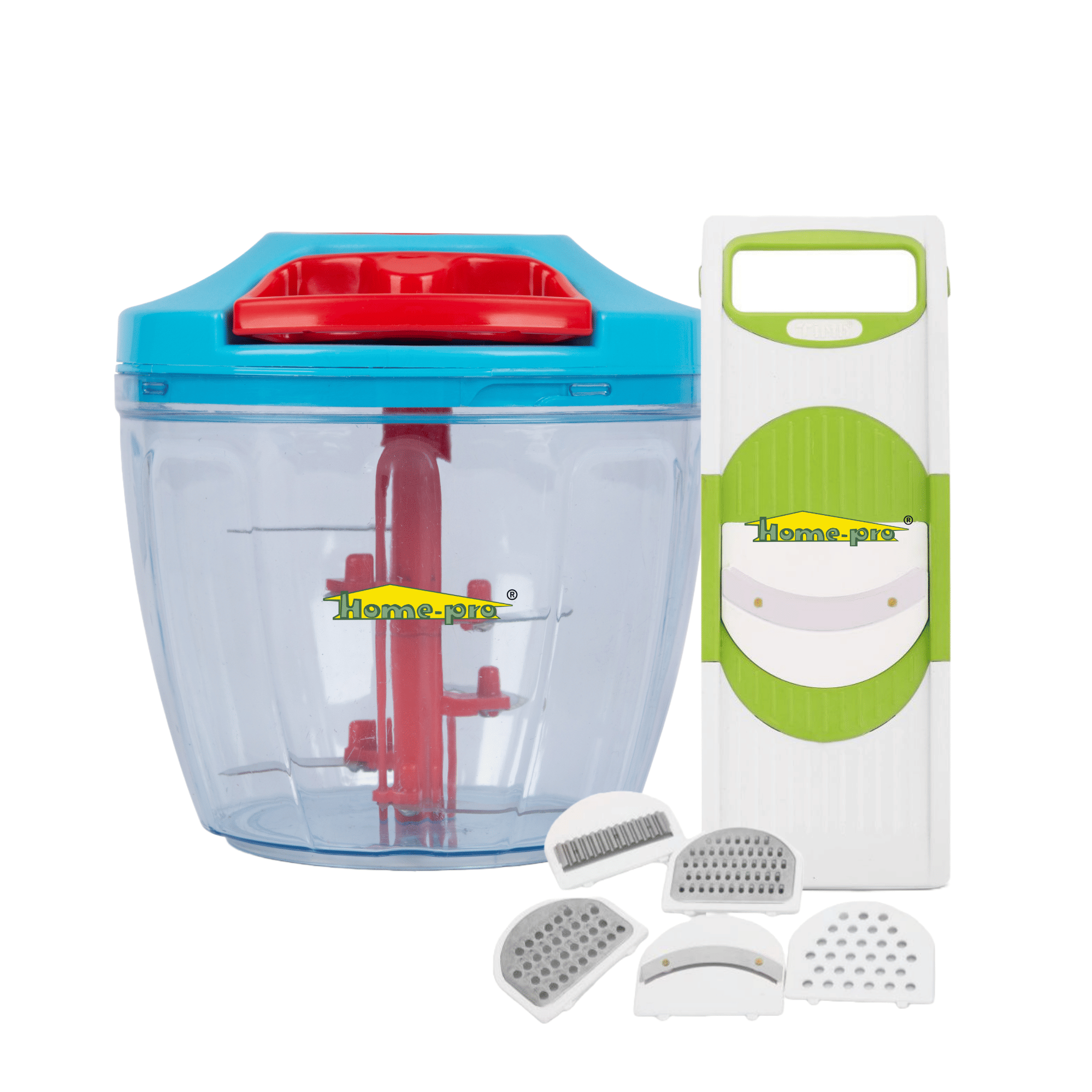 HomePro - Multicolor Plastic Mannual Chopper 1000 ml ( Pack of 2 )
