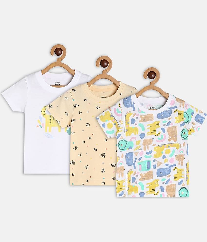 MINI KLUB Pack of 3 Baby Boys Cotton T-Shirt ( Multi )