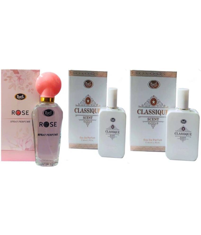 Monet - 1 ROSE & 1 CLASSIQUE PERFUME 50ML EACH, PACK OF 3. Eau De Parfum (EDP) For Men,Women 130 ( Pack of 3 ) Monet - 1 ROSE & 1 CLASSIQUE PERFUME 50ML EACH, PACK OF 3. Eau De Parfum (EDP) For Men,Women 130 ( Pack of 3 )