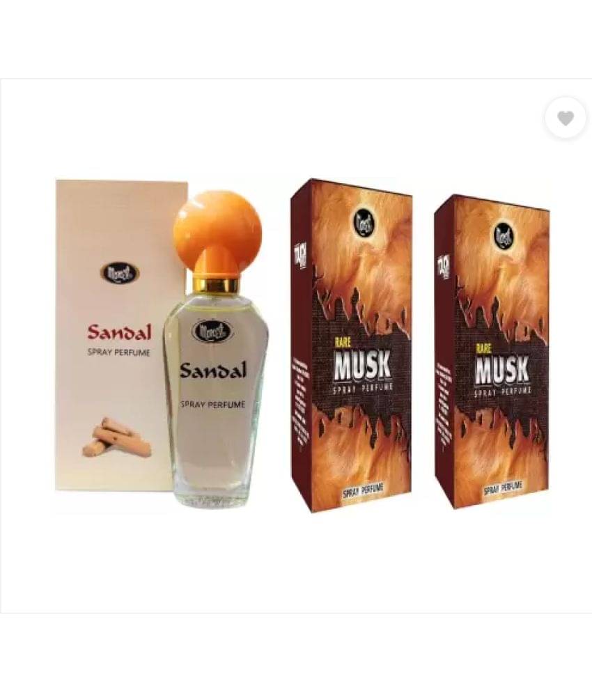 Monet - 1 SANDAL PERFUME 30ML & 2 MUSK PERFUME 35 ml EACH Eau De Parfum (EDP) For Men,Women 90 ( Pack of 3 ) Monet - 1 SANDAL PERFUME 30ML & 2 MUSK PERFUME 35 ml EACH Eau De Parfum (EDP) For Men,Women 90 ( Pack of 3 )