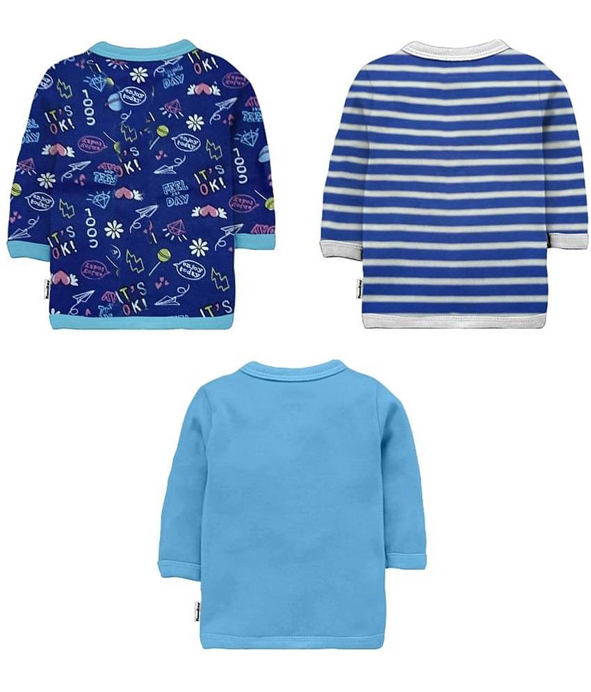 NammaBaby Pack of 3 Baby Girls Cotton Shirt ( Blue )