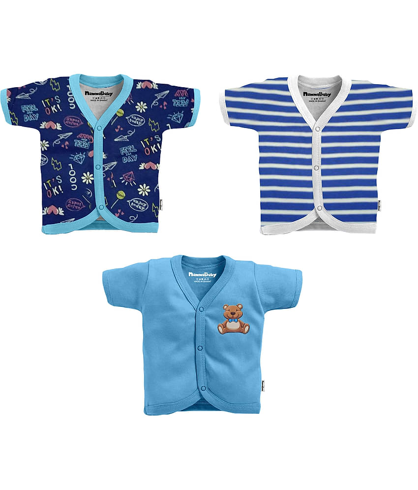 NammaBaby Pack of 3 Baby Girls Cotton Shirt ( White )