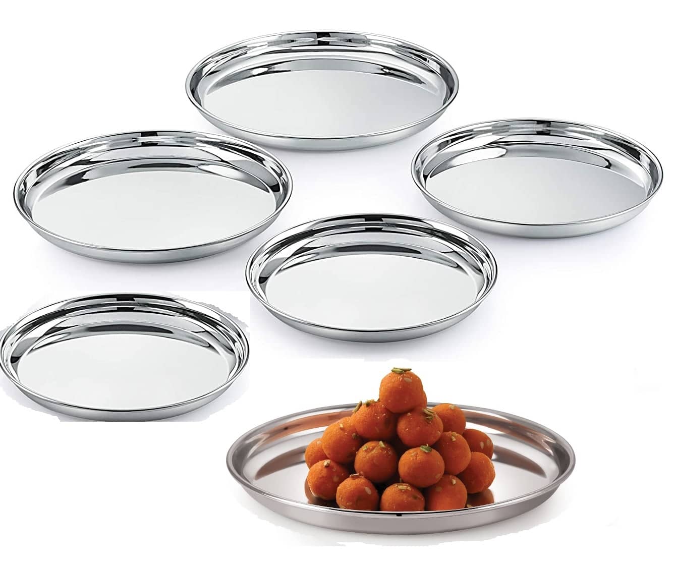 Neelam 6 Pcs Stainless Steel Steel Full Plate