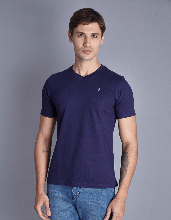     			Notamm Pack of 1 Cotton Regular Fit Men's T-Shirt ( Navy )