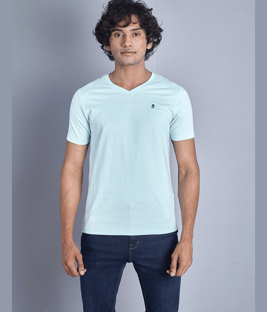 Notamm Pack of 1 Cotton Regular Fit Men's T-Shirt ( Sky Blue )