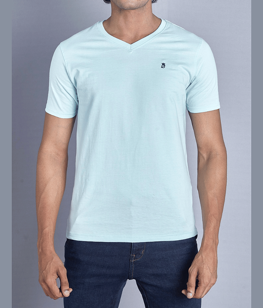 Notamm Pack of 1 Cotton Regular Fit Men's T-Shirt ( Sky Blue )