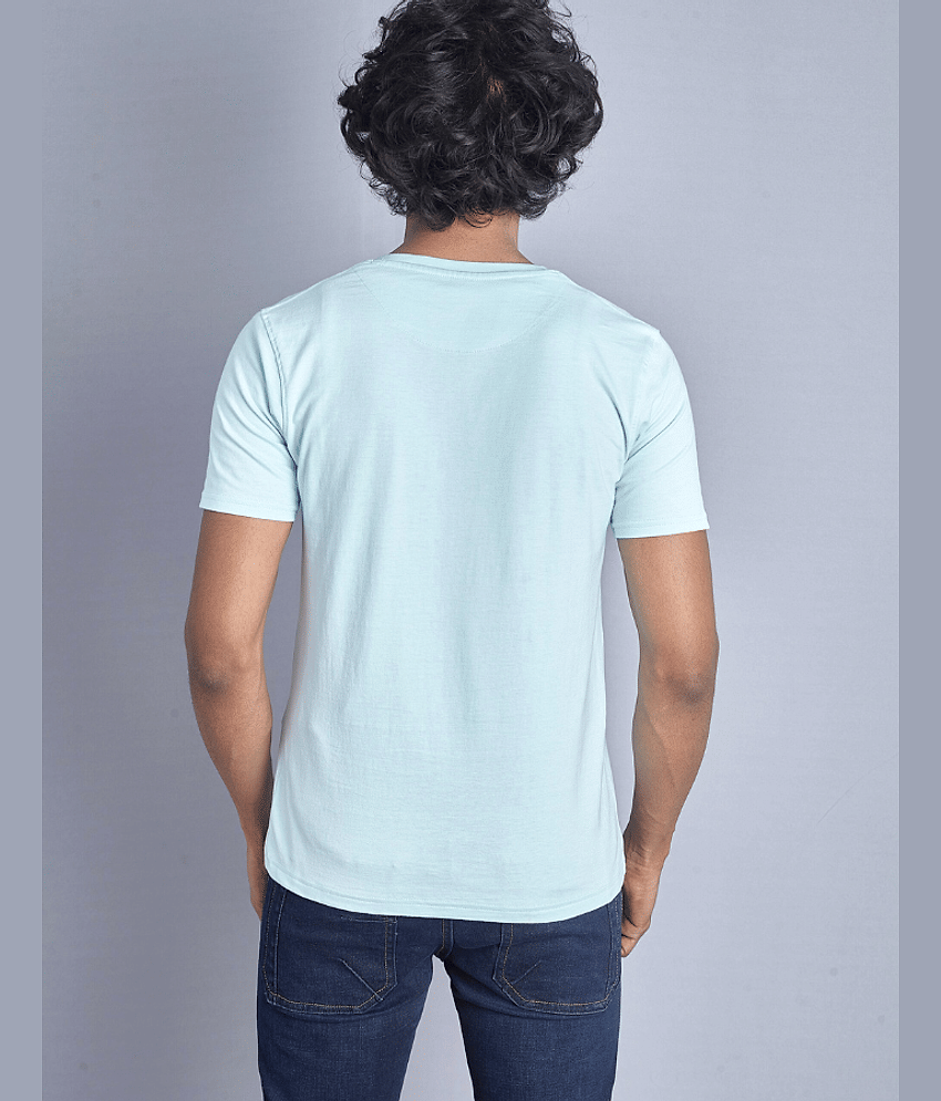 Notamm Pack of 1 Cotton Regular Fit Men's T-Shirt ( Sky Blue )