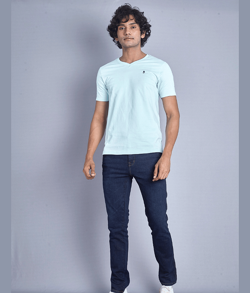 Notamm Pack of 1 Cotton Regular Fit Men's T-Shirt ( Sky Blue )