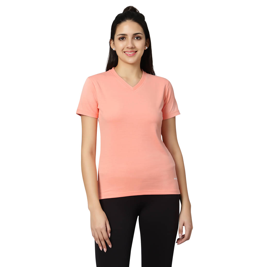     			Omtex Peach Polyester Tees - Single