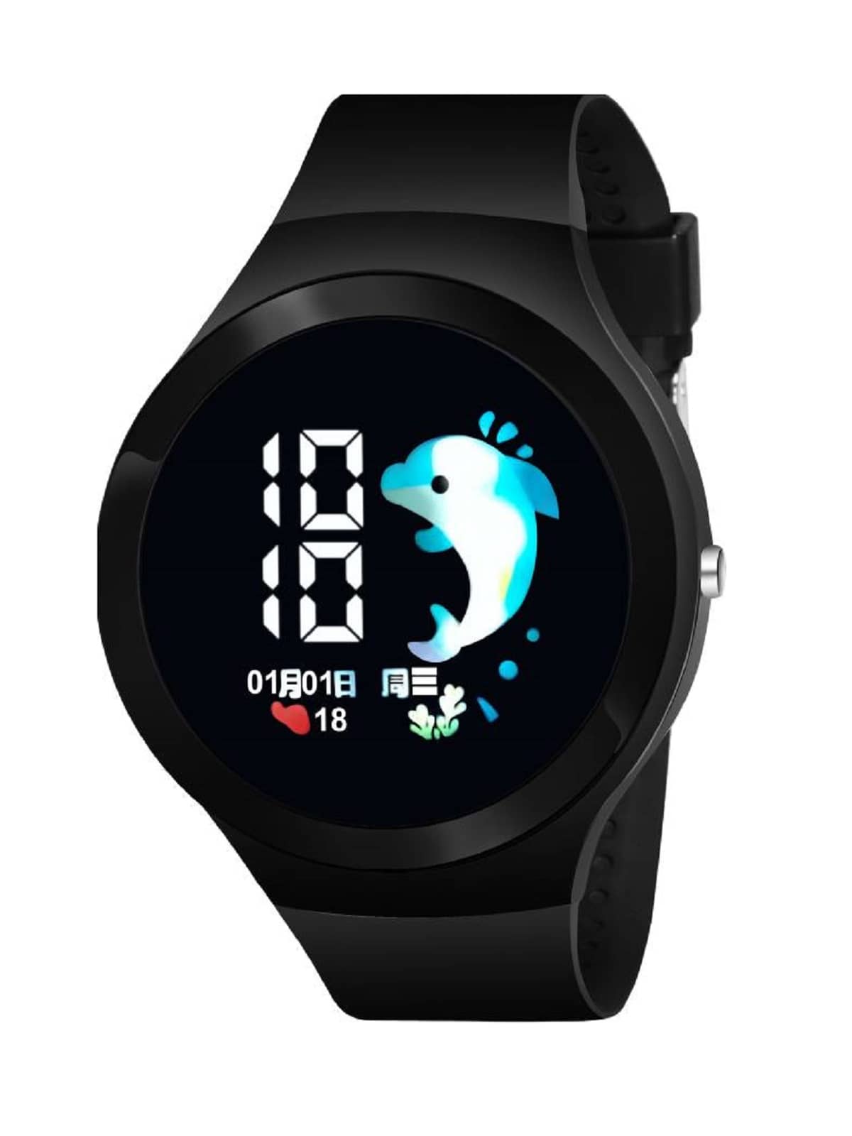 Renaissance Traders - Black Silicon Digital Men's Watch