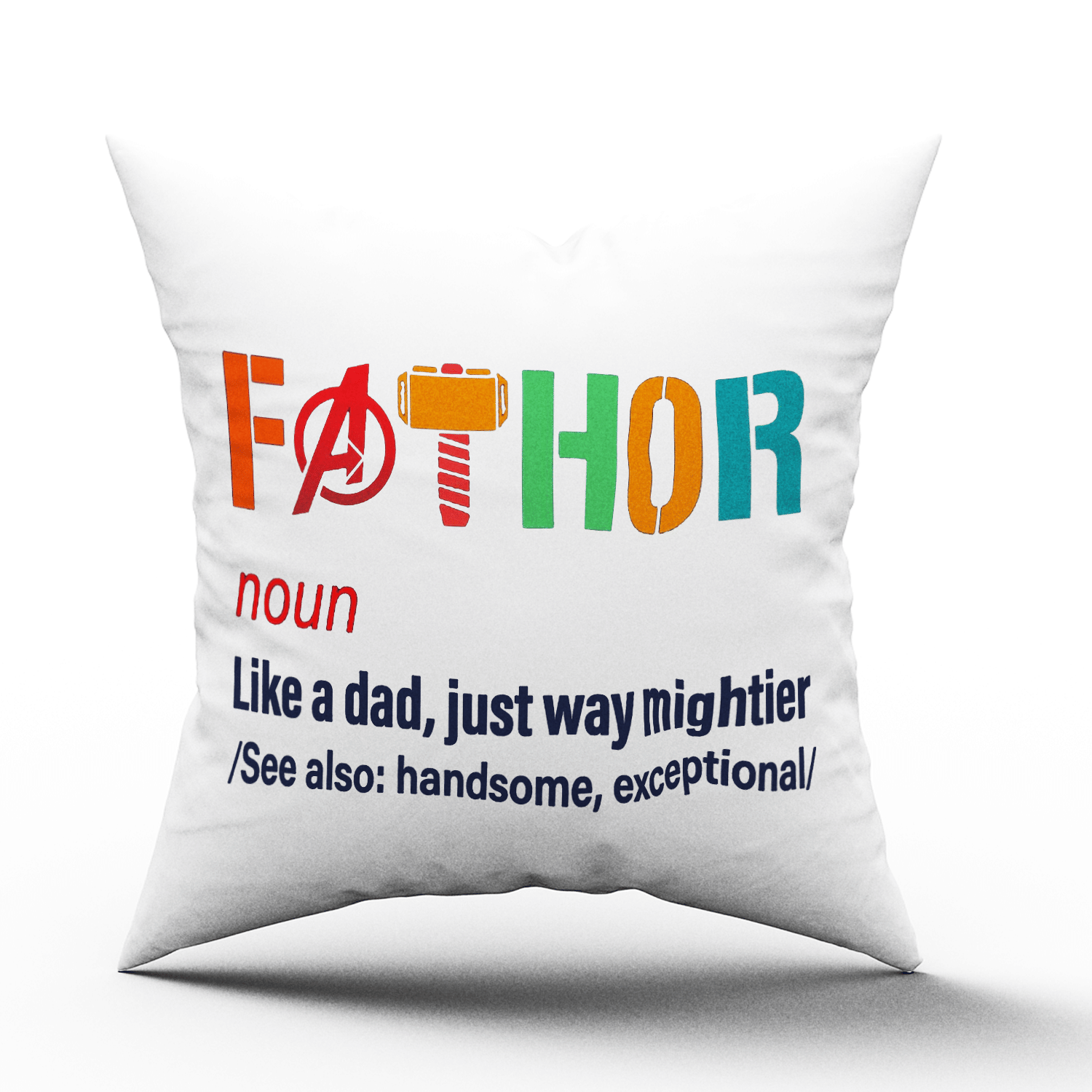Royals of Sawaigarh - Multicolor Polyester Gifting Printed Filled Cushion For Fathers Day