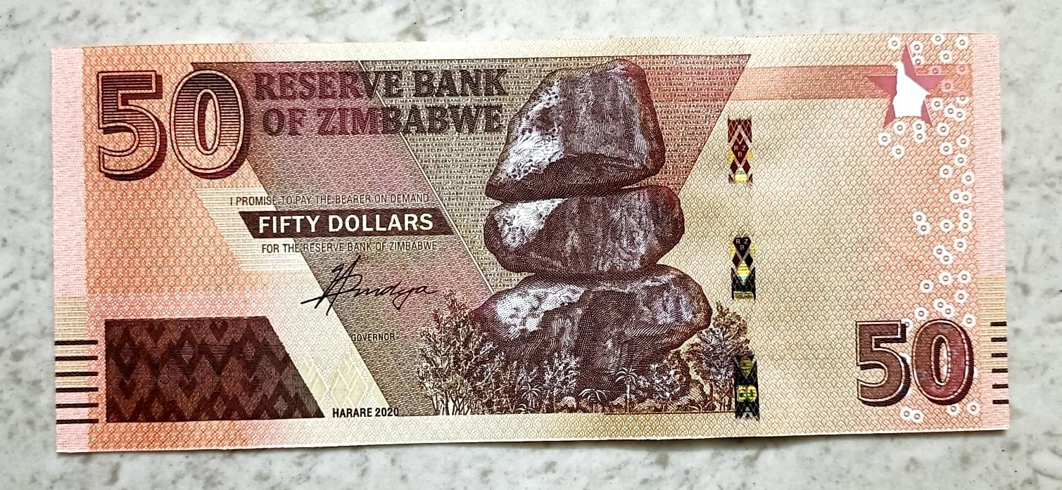     			SUPER ANTIQUES GALLERY - ZIMBABWE 50 DOLLAR NOTE UNC GRADE 1 Paper currency & Bank notes