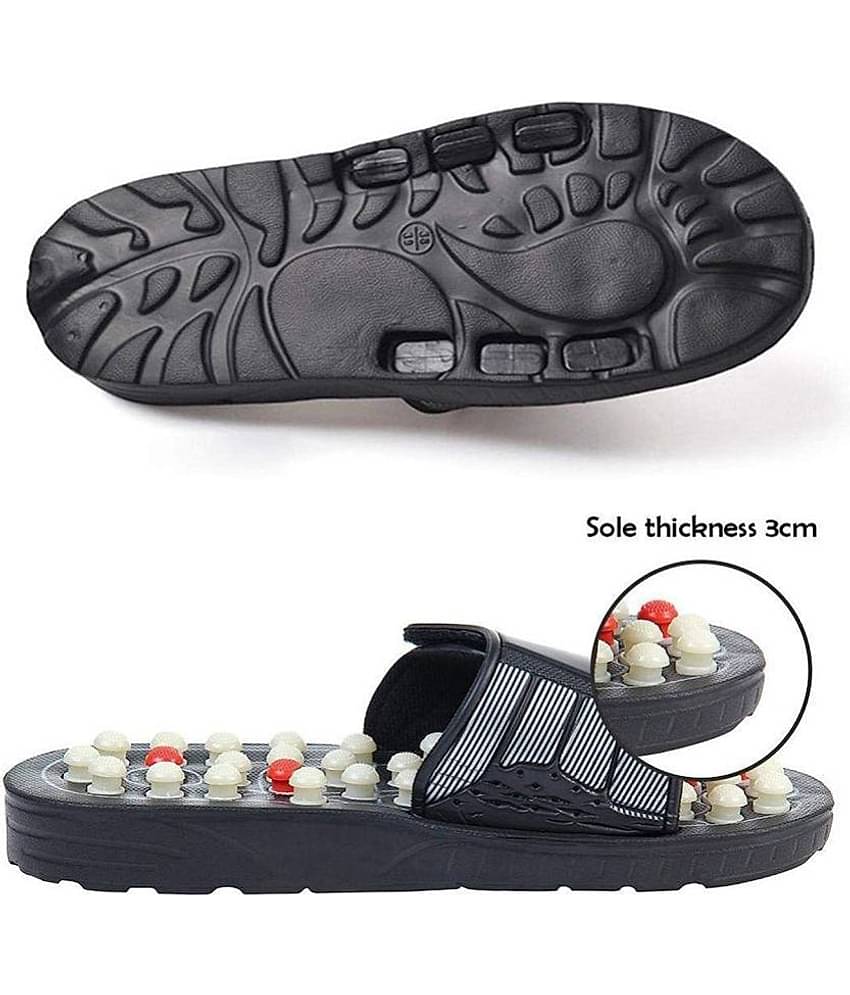 ZURU BUNCH - Black Men's Massage Flip Flop