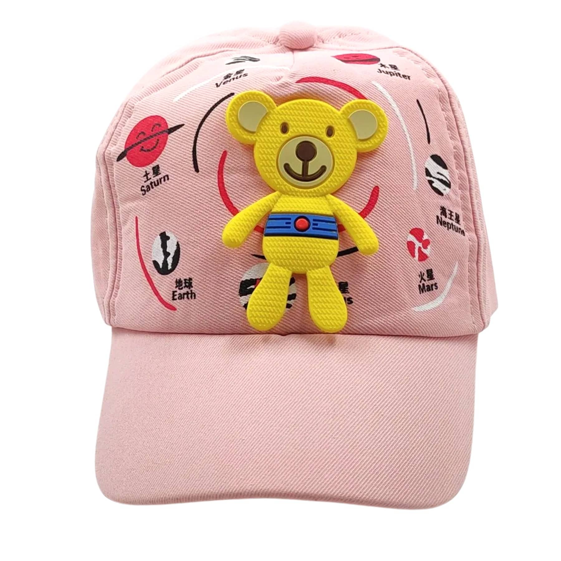 Zacharias Girl's Kids Cotton Beret Golf Cap kc-25 (Pink_1-4 Years) (Pack of 1)